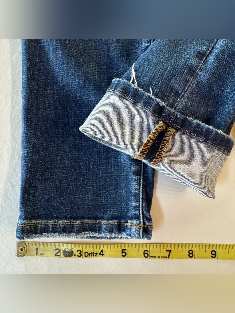 Judy Blue Destroyed Cuffed Mid-Rise Slim Fit Jeans Cuffed or Uncuffed (7/28) - Picture 10 of 15